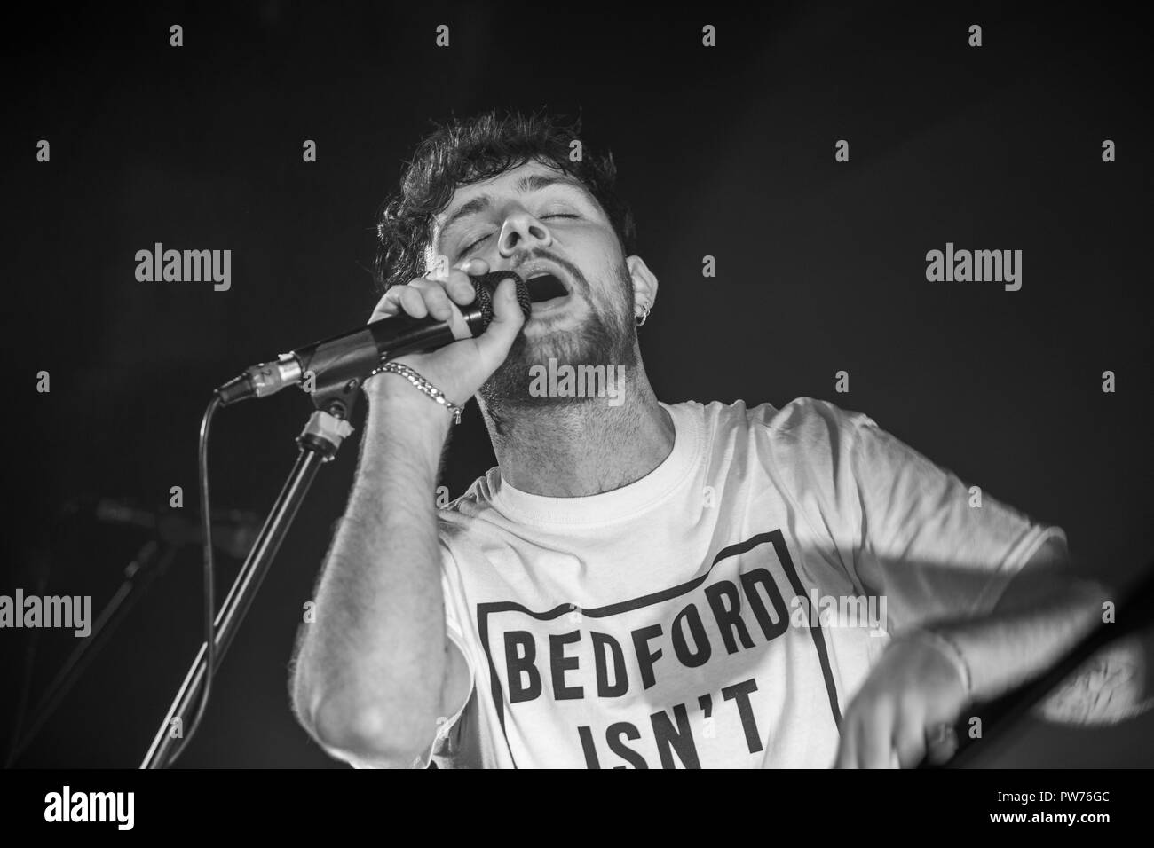 Tom Grennan at a small gig in hometown Bedford 2017 Stock Photo