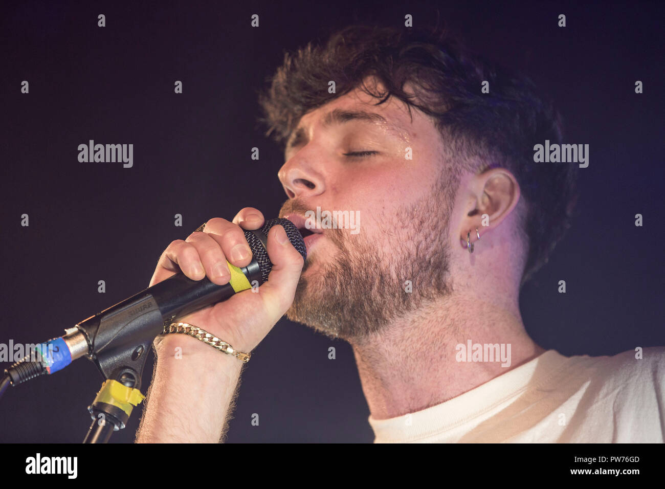 Tom Grennan at a small gig in hometown Bedford 2017 Stock Photo