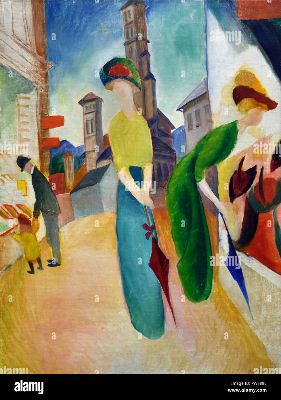 Two Women before the Hat Shop 1913 August Macke 1887-1914 German Germany Stock Photo