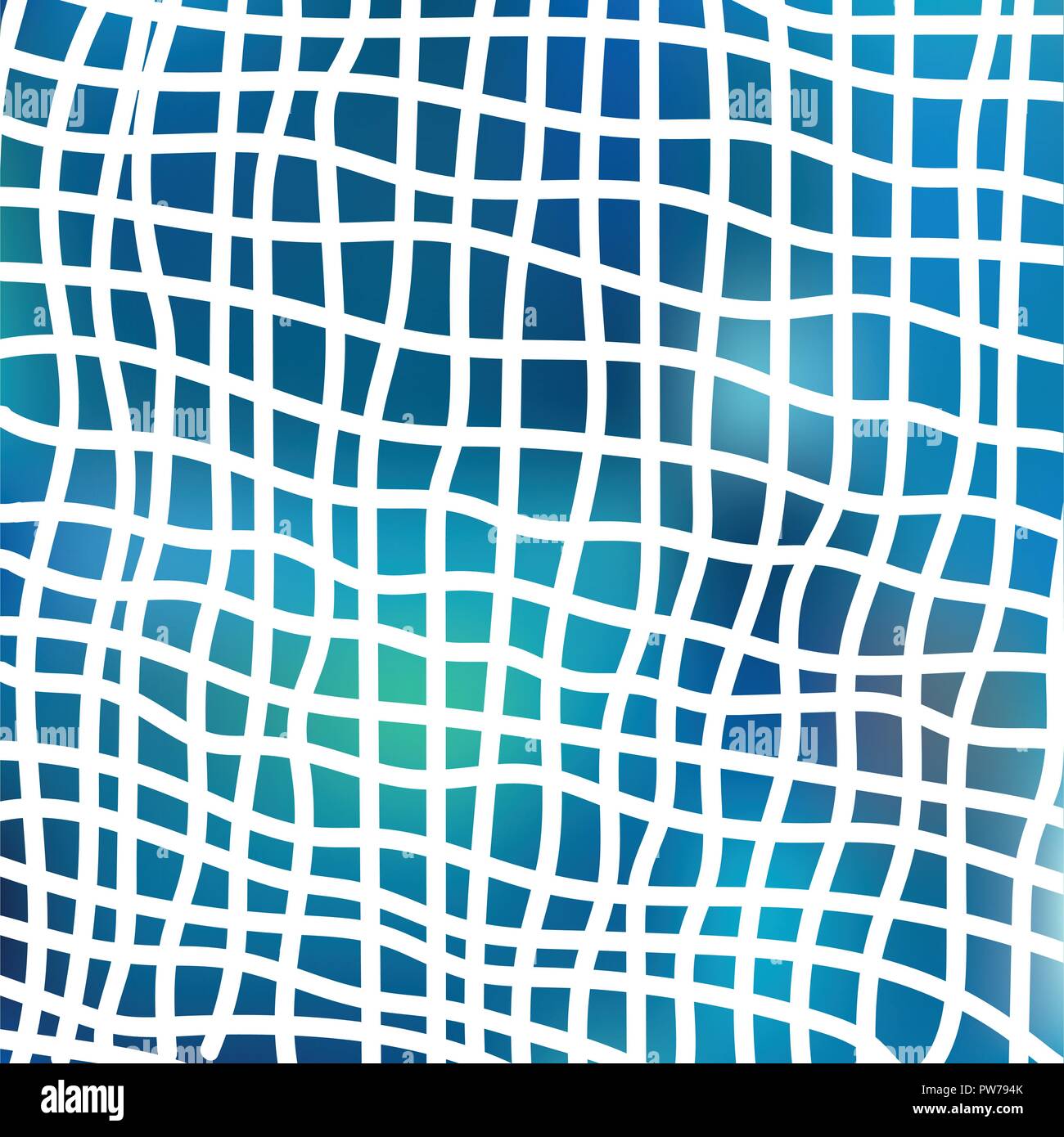Blue Grid Mosaic Background Creative vector template design Stock Vector