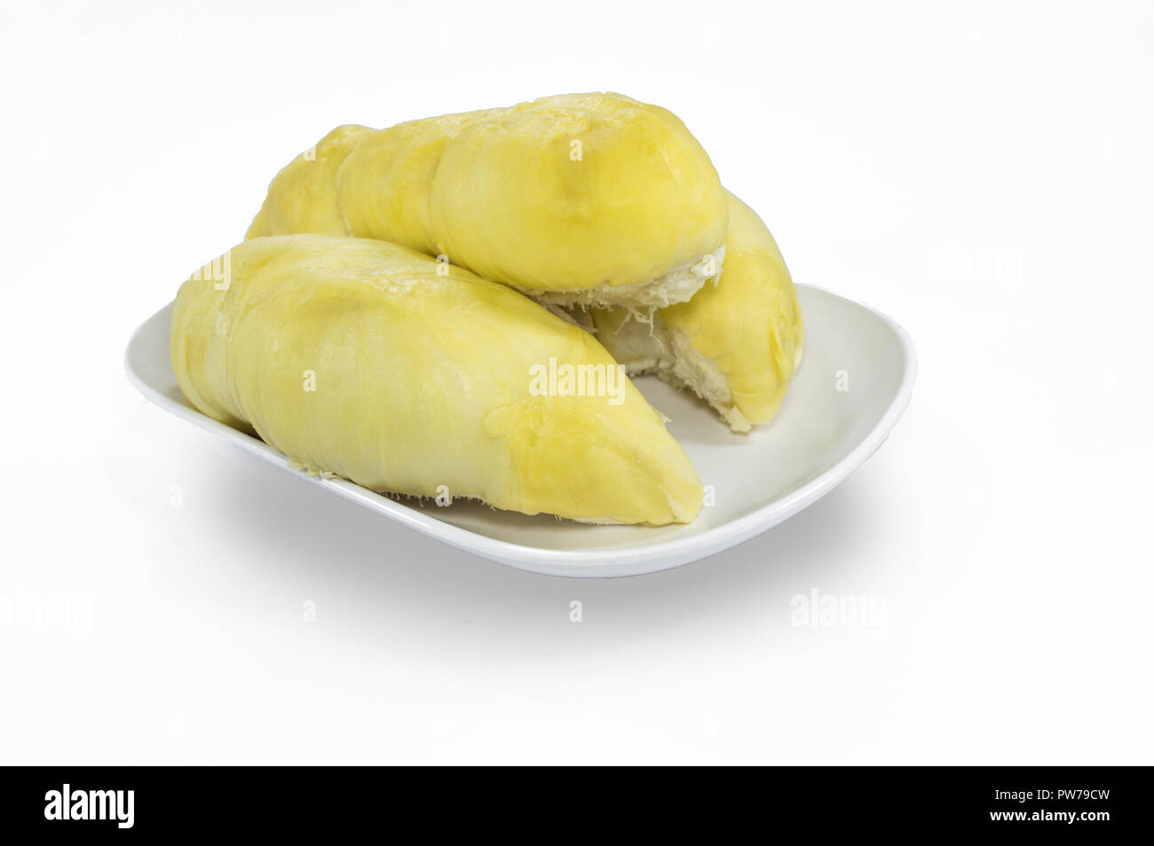 King of fruits, Durian isolated on white background. Stock Photo