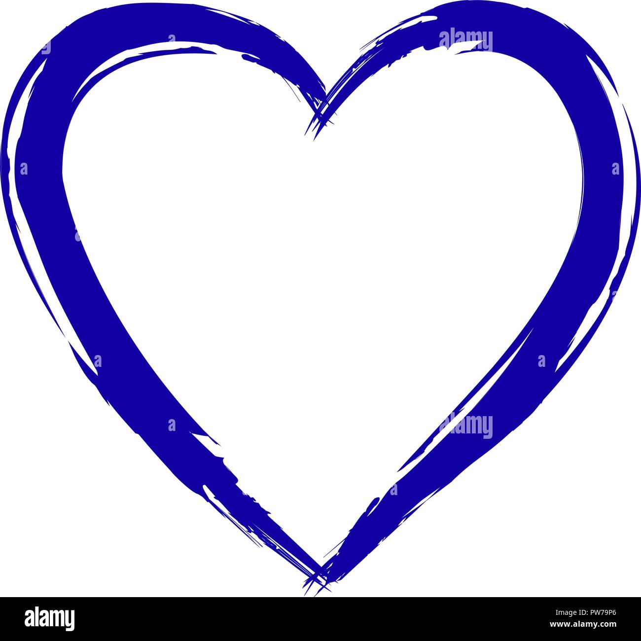 Painted Heart hand drawn sketch stock vector Stock Vector