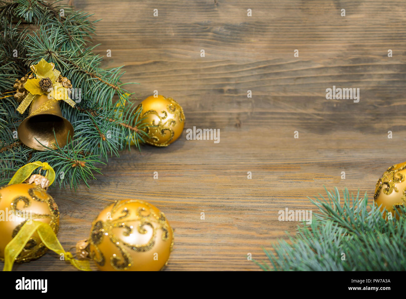 New year or christmas background with blank space fro text Stock Photo
