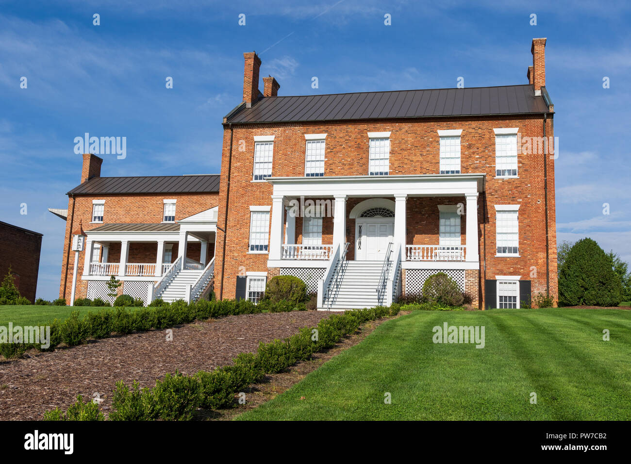 Greeneville, TN, USA-10-2-18: The Dickson-Williams Mansion  was built in Federal style in 1821. Stock Photo