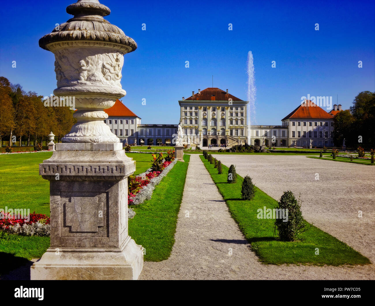 DE - BAVARIA: Nymphenburg Palace at Munich (HDR-image) Stock Photo