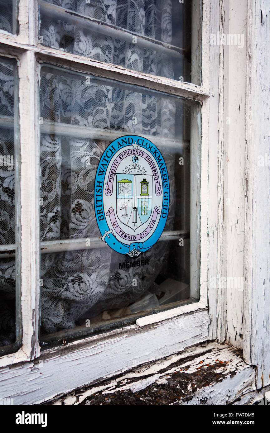 The badge of The British Watch & Clock Makers' Guild Stock Photo Alamy