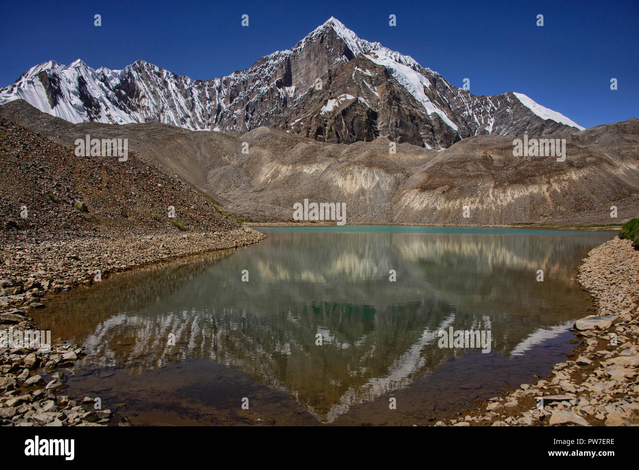 The Beautiful Khafrazdara Lake, Tajik National Park, Tajikistan Stock Photo