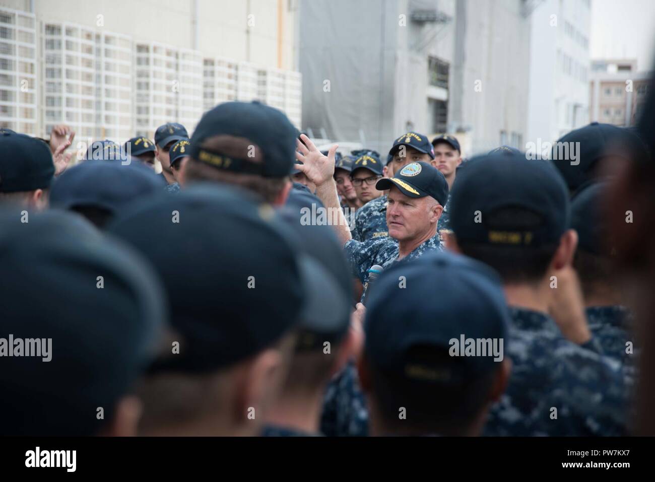 SASEBO, Japan (September 25, 2017) Vice Adm. Tom Rowden, commander ...