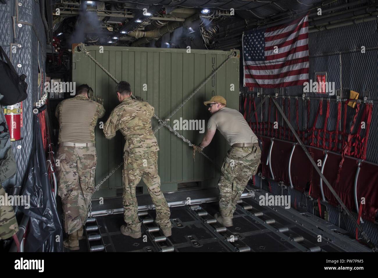 Air Commandos push cargo on an MC-130H Combat Talon II at Puerto Rico ...