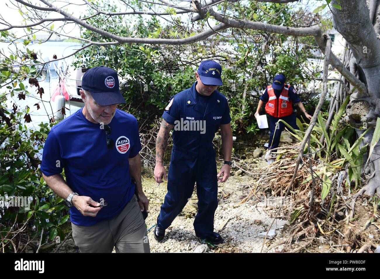 Terry Tanner of the Environmental Protection Agency and his Coast Guard