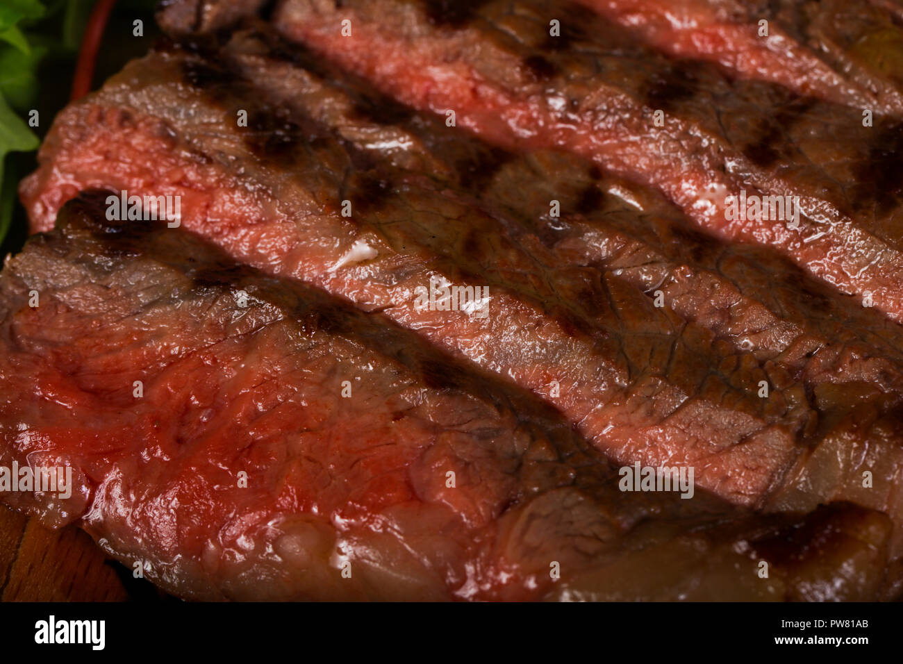 Beef steak with blood Stock Photo Alamy