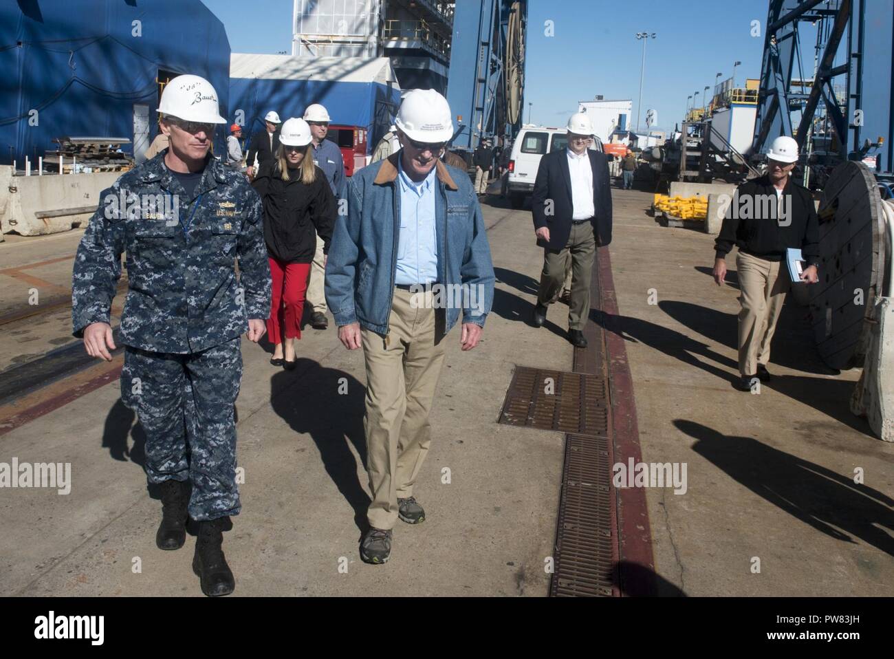 BATH, Maine (Sept. 29, 2017) Secretary of the Navy Richard V. Spencer ...