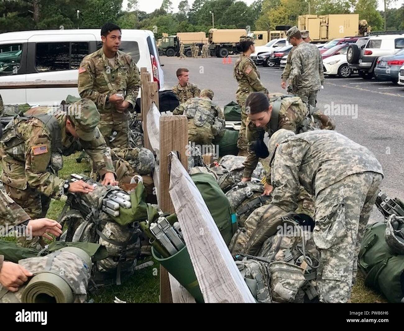 Soldiers from the 105th Engineer Battalion, 130th Maneuver Enhancement Brigade, North Carolina