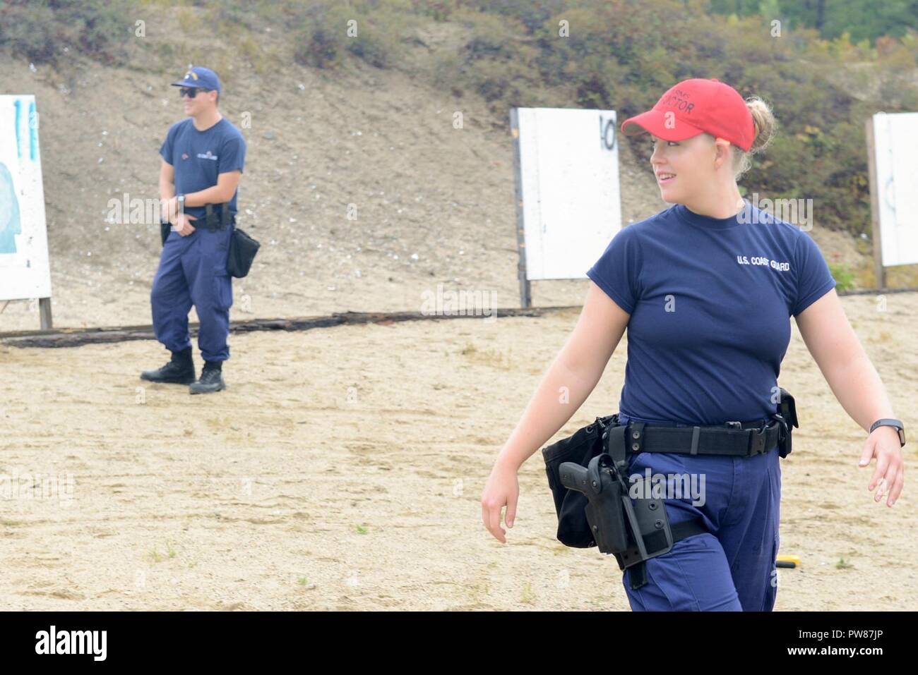 Coast Guard Petty Officer 2nd Class Cassandra Kintzley, a gunner’s mate