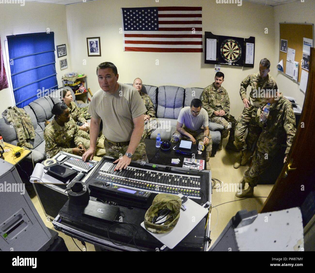 Air Force Central Command Band, Touch-n-Go, gathered behind U.S. 