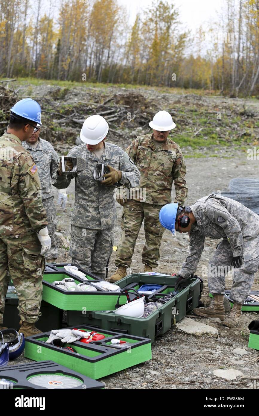 Eight Alaska Army Guardsmen from the 207th Engineer Utility Detachment