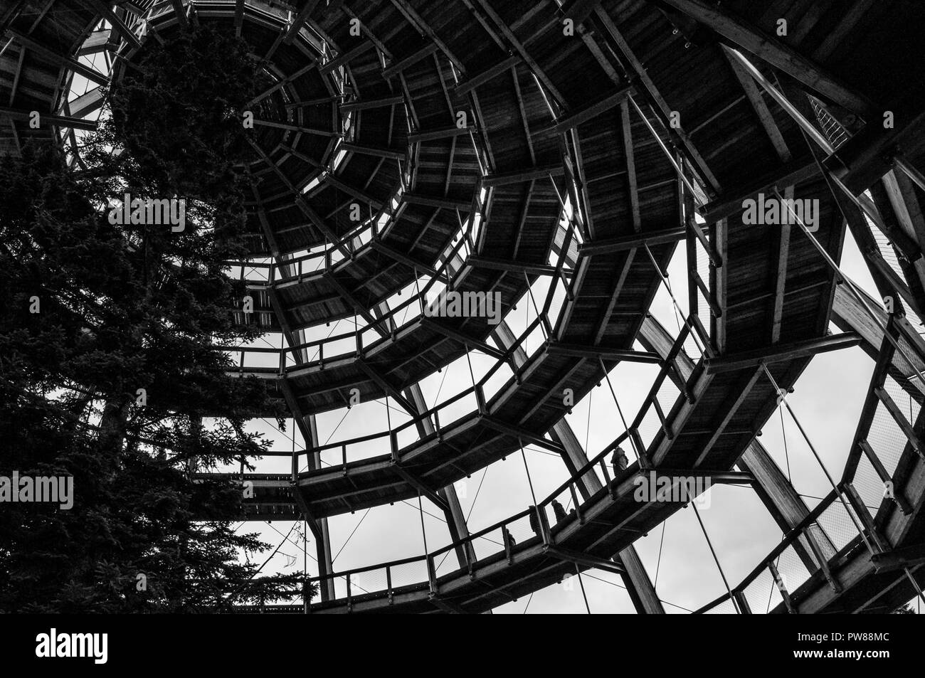 black and white spiral staircase Stock Photo Alamy
