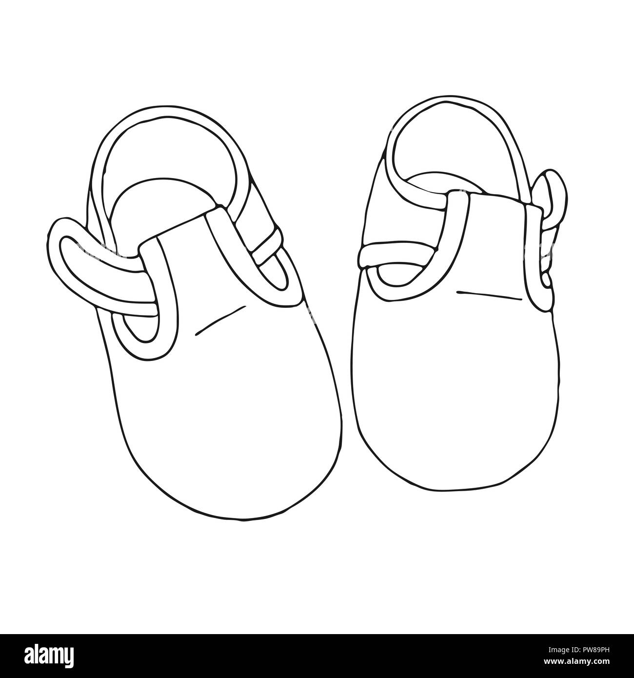 baby shoes sketch