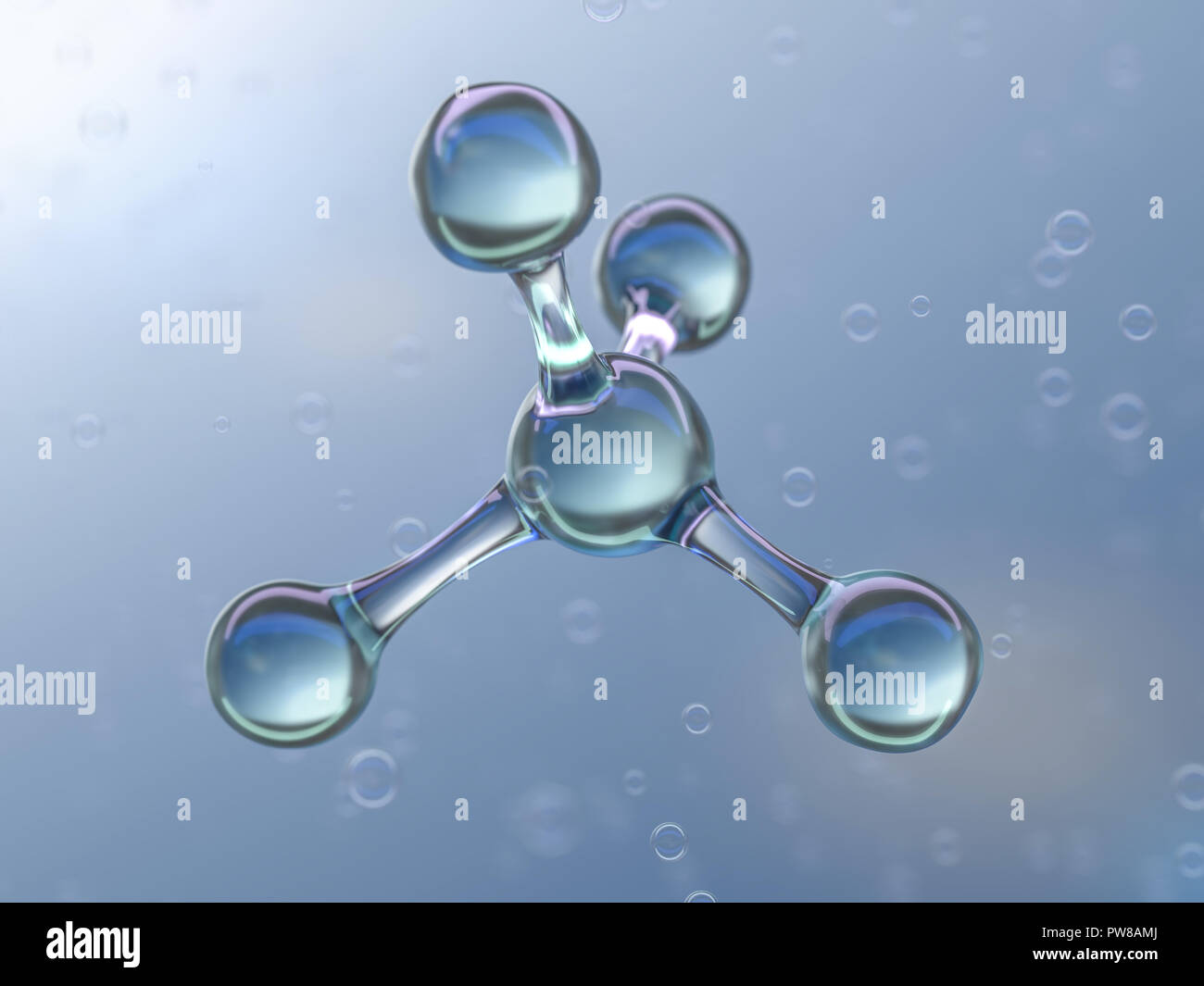 Illustration of molecule model. Science, medical background with