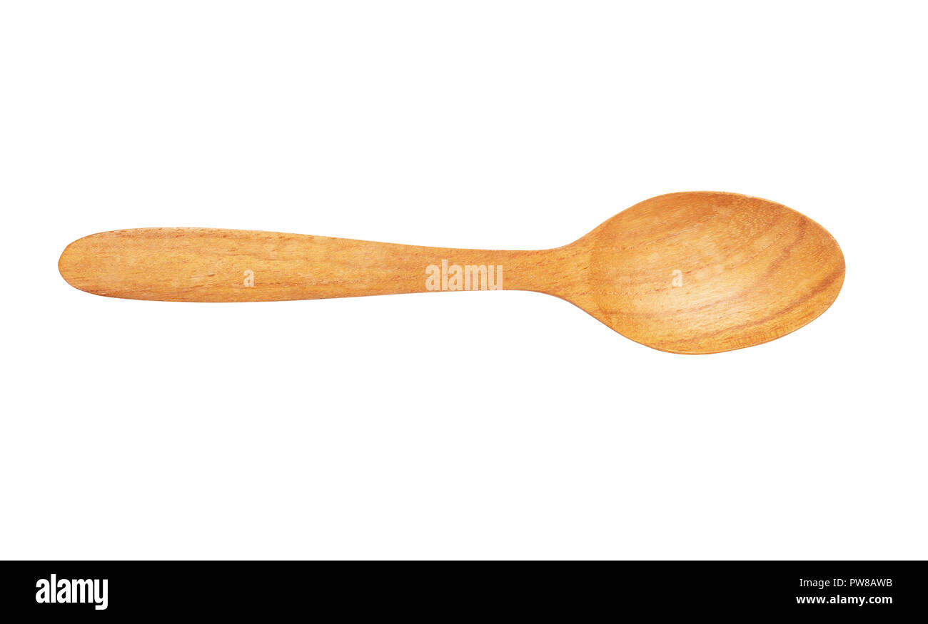 wooden spoon isolated on white background, Save clipping path Stock ...