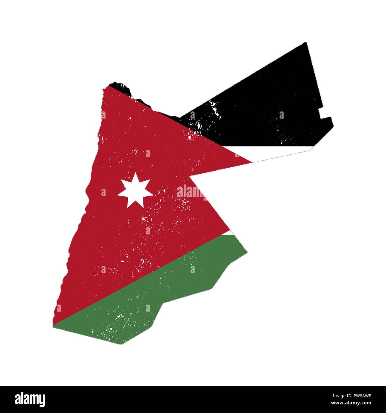 Jordan country silhouette flag on background, isolated on white Image & Art - Alamy