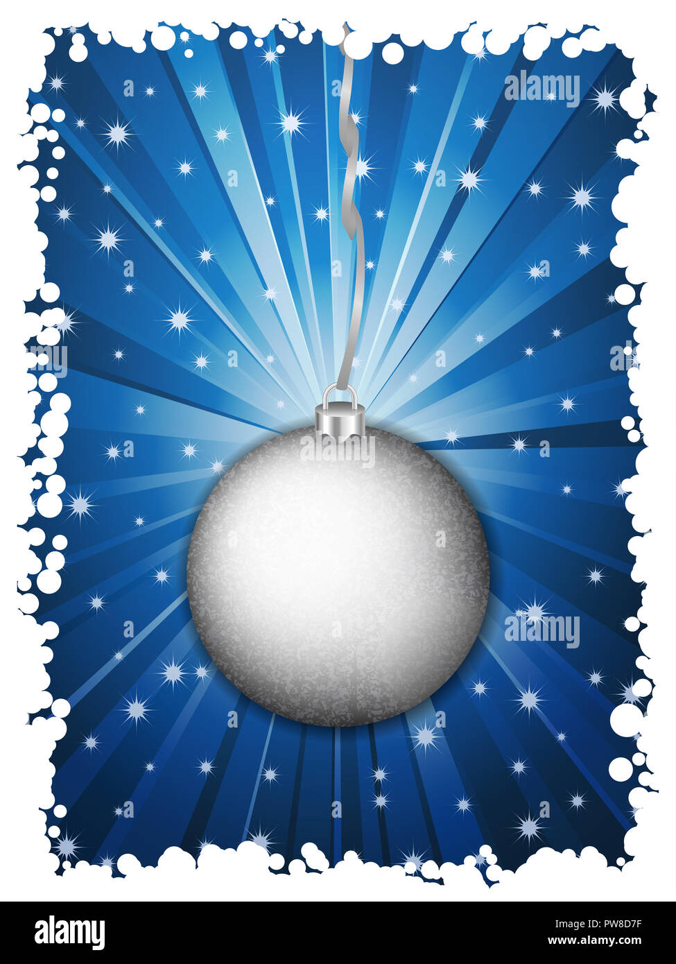 Christmas background with snowflakes and balls. Vector illustration ...