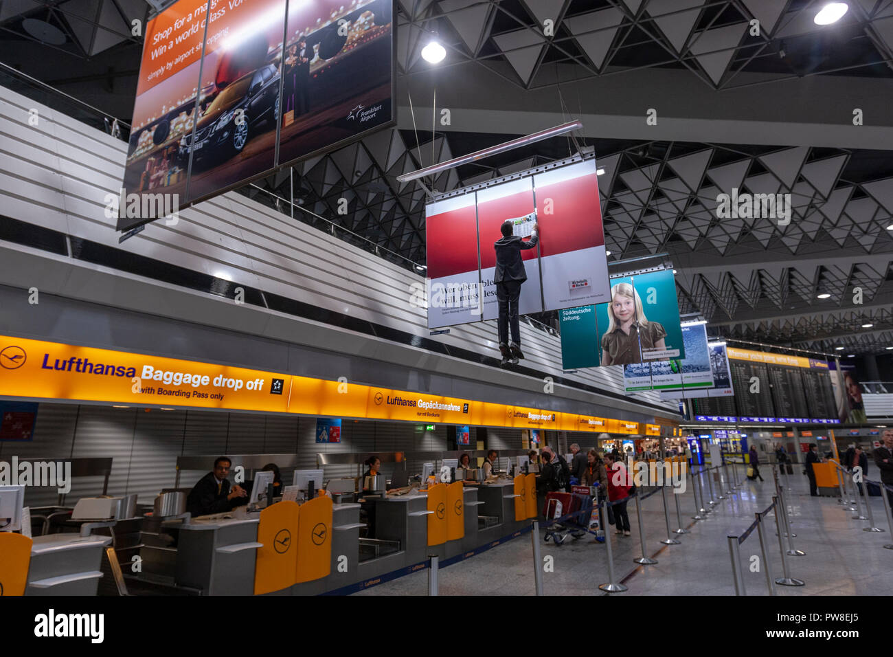 Lufthansa check in desks in Frankfurt Airport in Frankfurt, Germany Stock  Photo - Alamy