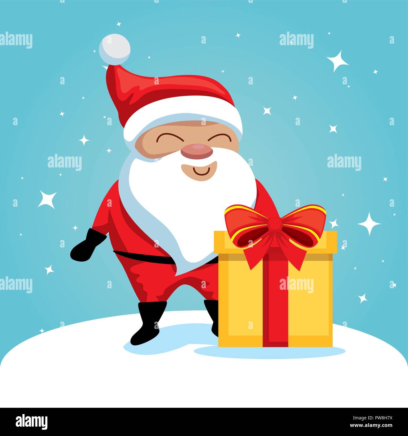 happy merry christmas santa claus character Stock Vector Image & Art ...