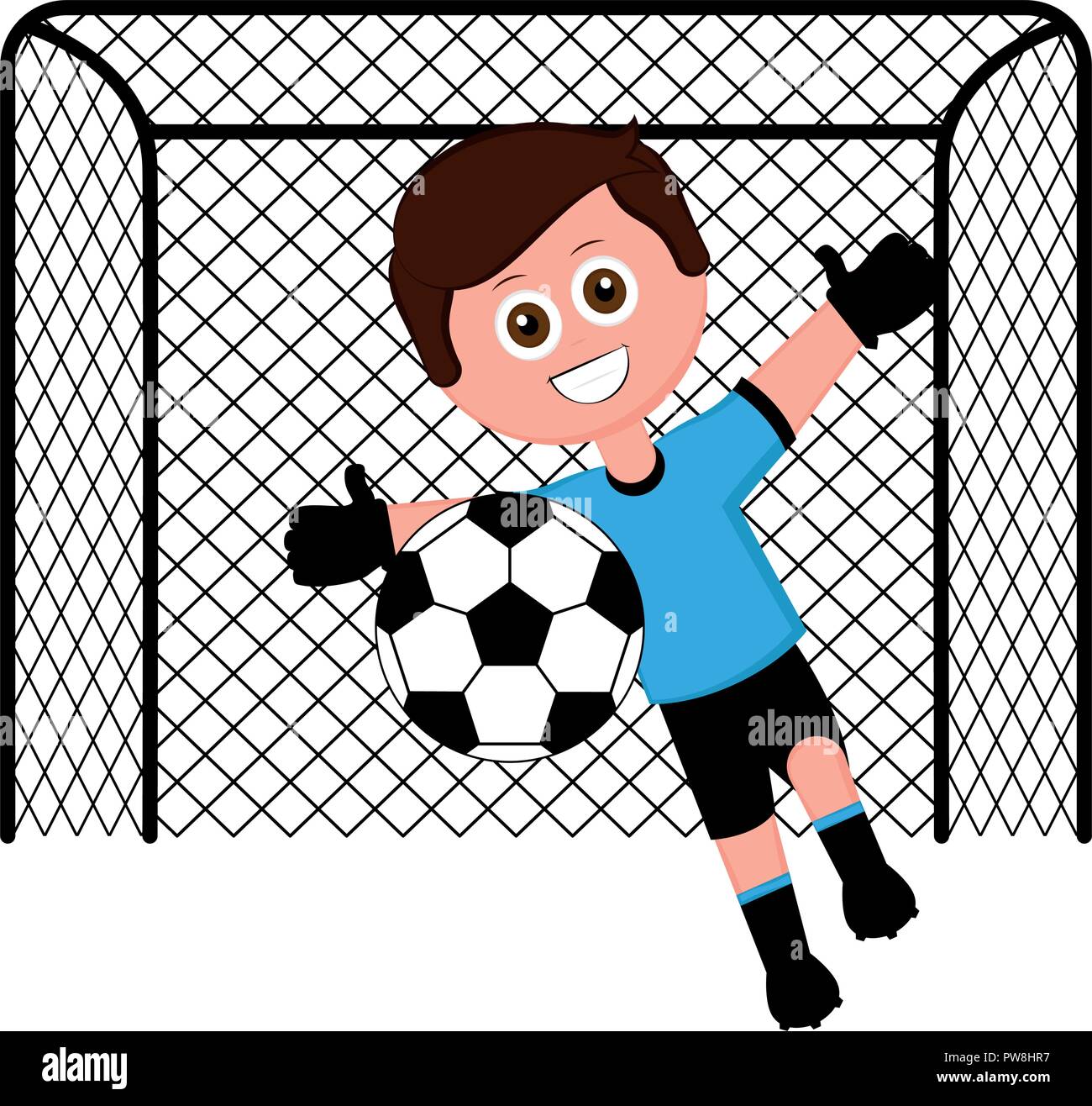 Cartoon football goalkeeper Stock Vector Images Alamy