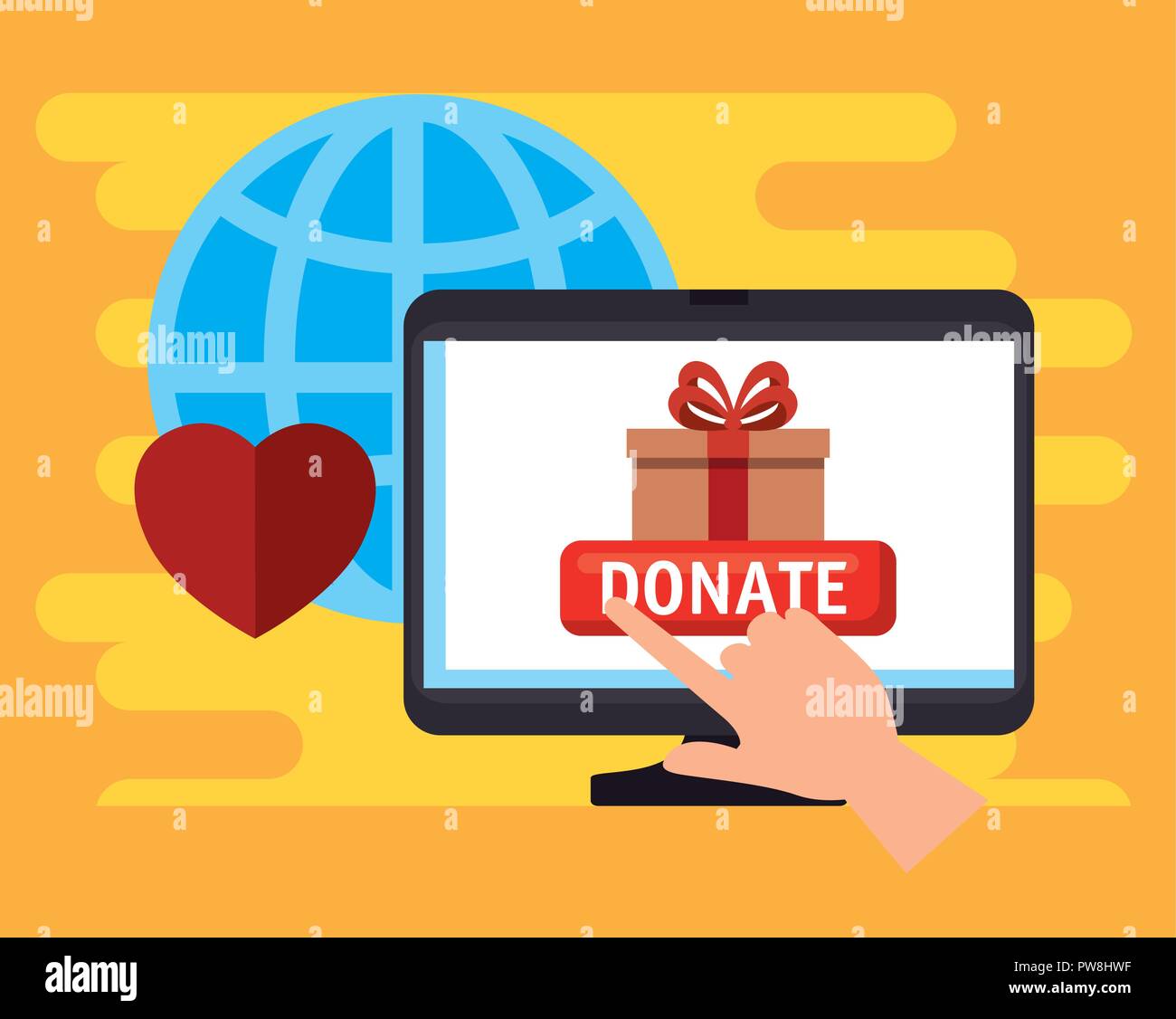 Donation ecommerce Stock Vector Images - Alamy