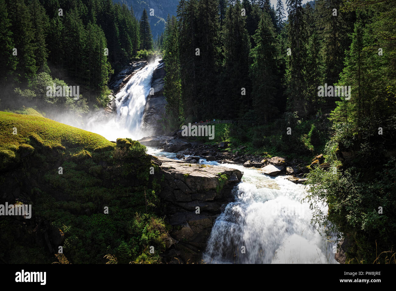 The Krimml Waterfalls, buggest waterfalls in Europe, Salzburg, Austria Stock Photo
