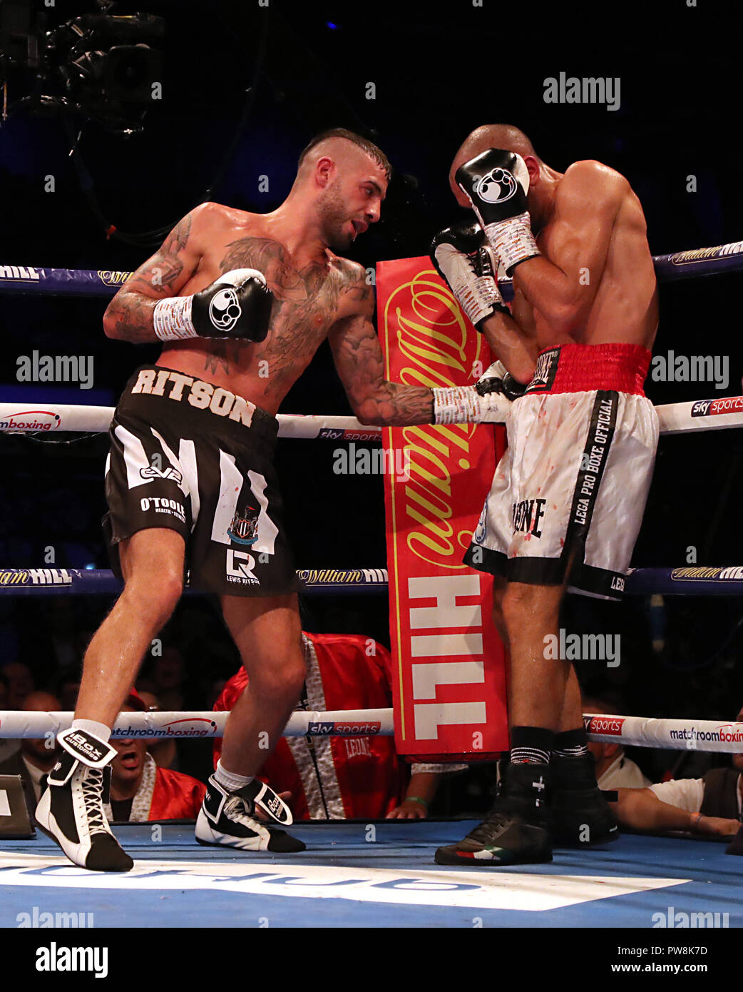 Lewis Ritson (left) and Francesco Patera in action during the EBU ...