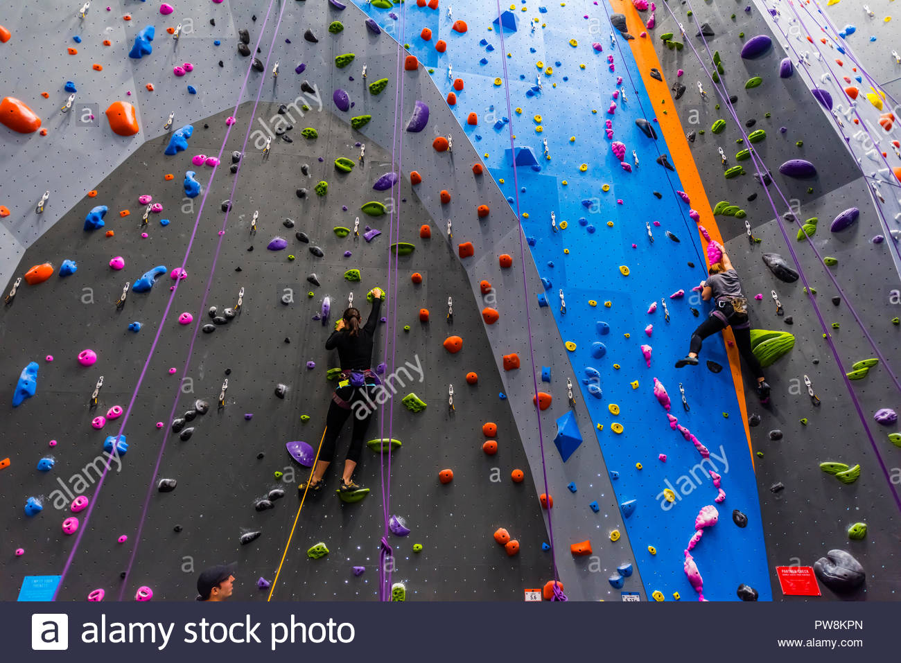Indoor Rock Climbing Stock Photos & Indoor Rock Climbing Stock Images Alamy