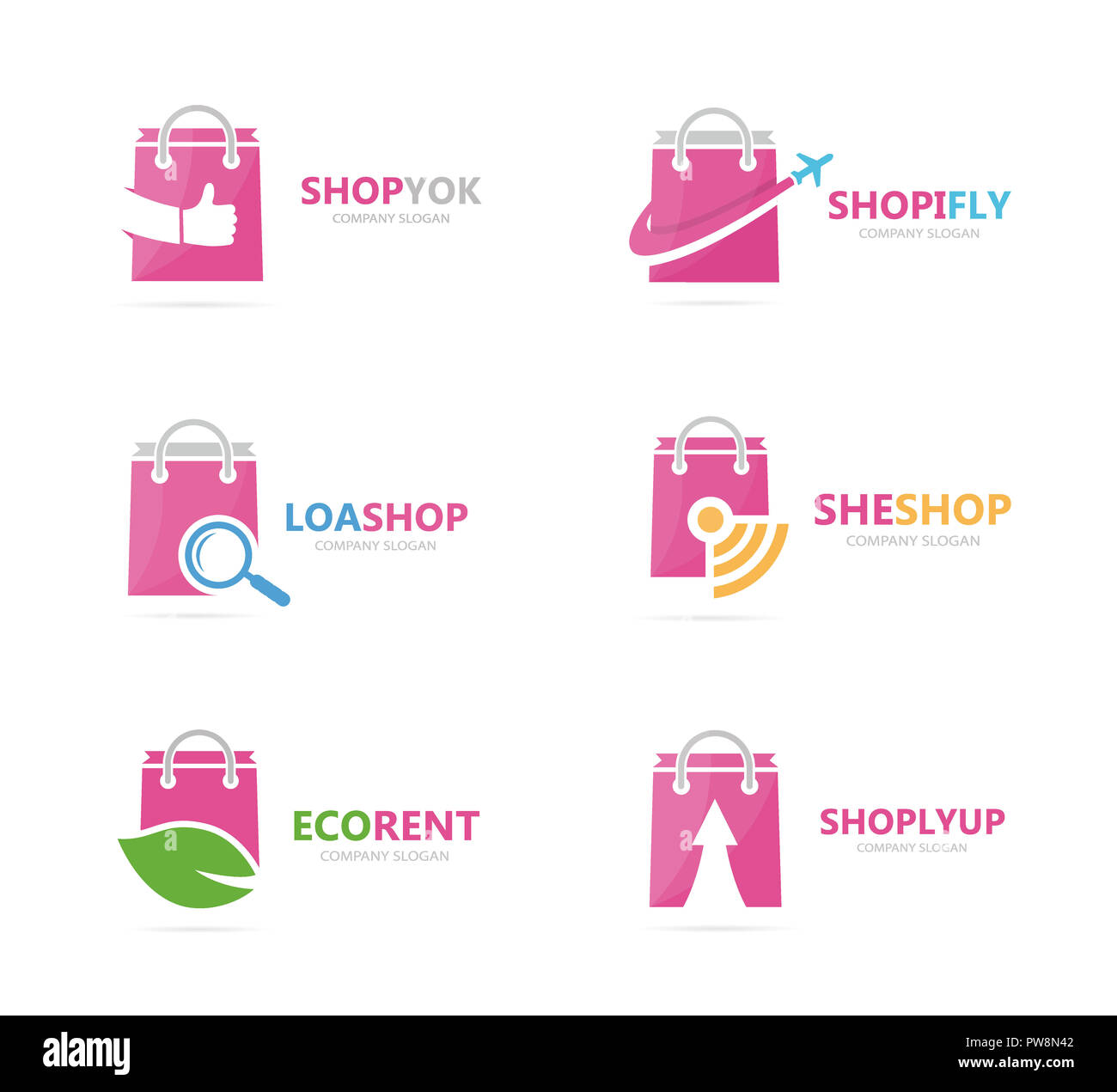 Set Of Shop Logo Combination Deal And Retail Symbol Or Icon Unique Sale And Bag Logotype Design Template Stock Photo Alamy Set Of Shop Logo Combination Deal And Retail Symbol Or Icon Unique Sale And Bag Logotype Design Template Stock Photo Alamy