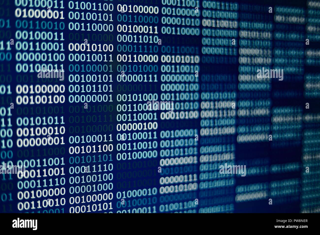 Big Overload Blockchain Data Blue Binary Data Code Background For Internet And Cyberspace Security Function One And Zero Text On Led Moniter Screen Stock Photo Alamy