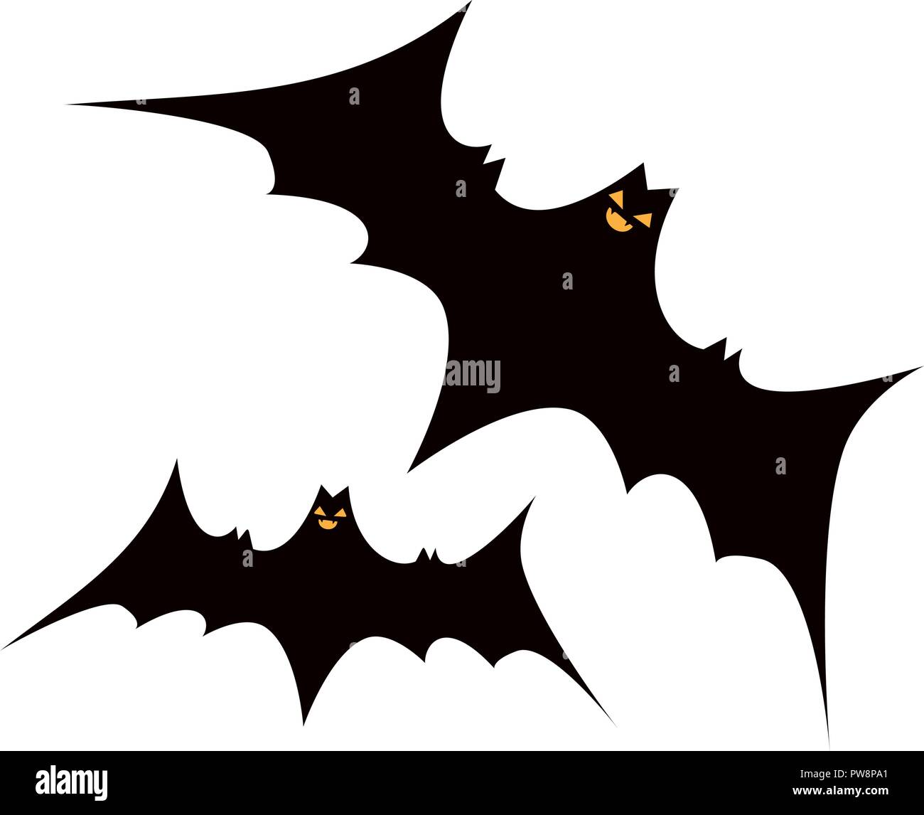 halloween bats flying icon vector illustration design Stock Vector ...