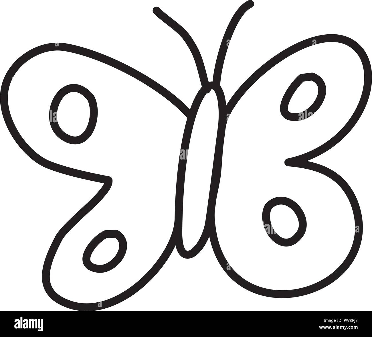 cute butterfly drawing icon Stock Vector Image & Art - Alamy