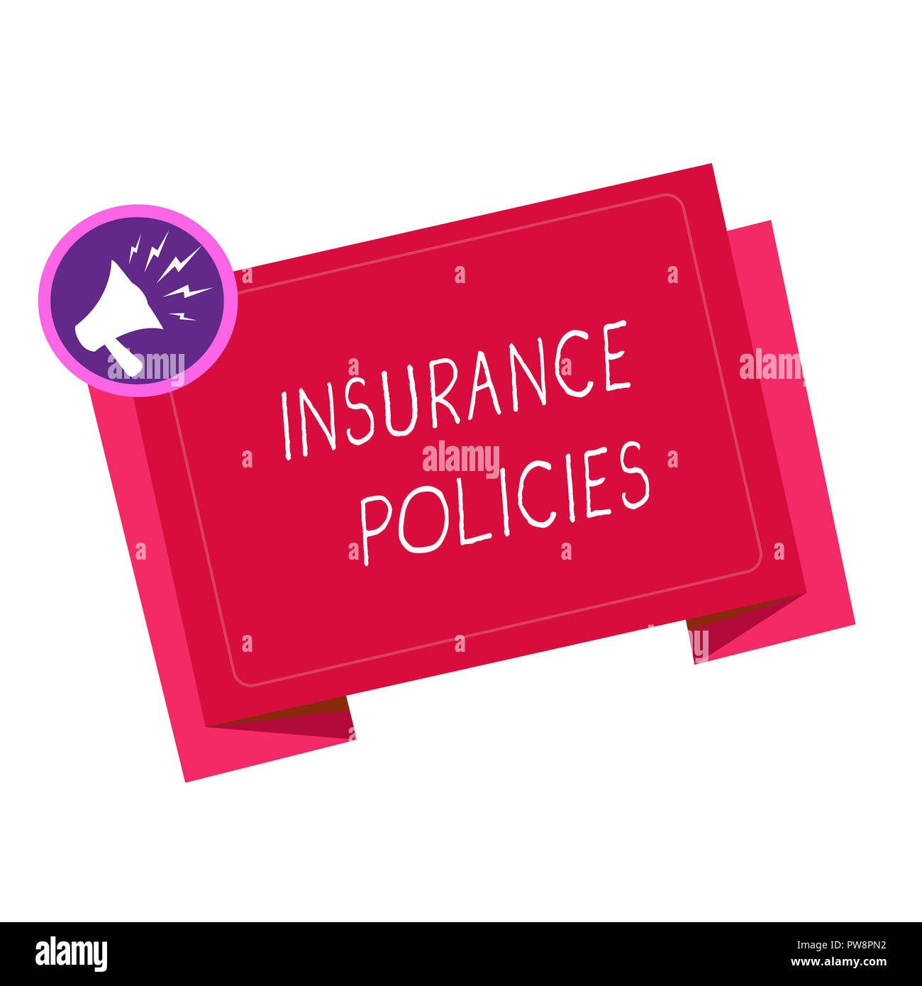 Writing note showing Insurance Policies. Business photo showcasing Documented Standard Form