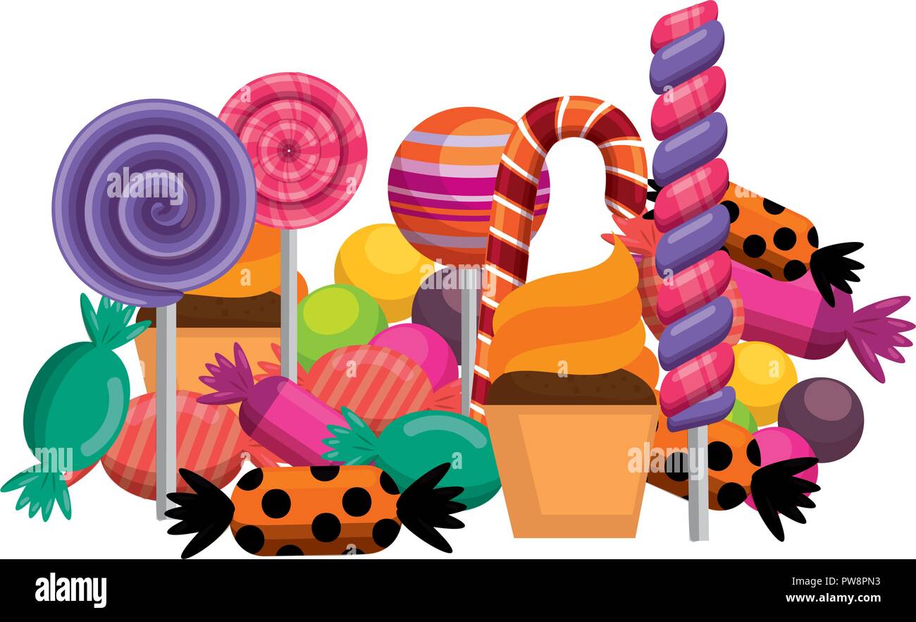 sweet candies set icons Stock Vector Image & Art - Alamy