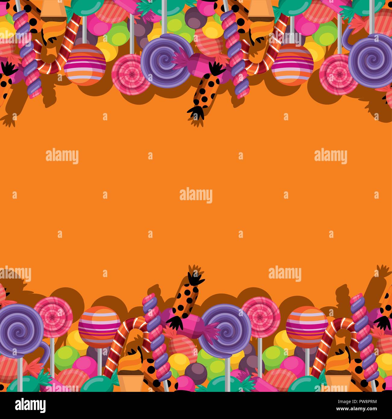 sweet candies decorative frame Stock Vector Image & Art - Alamy