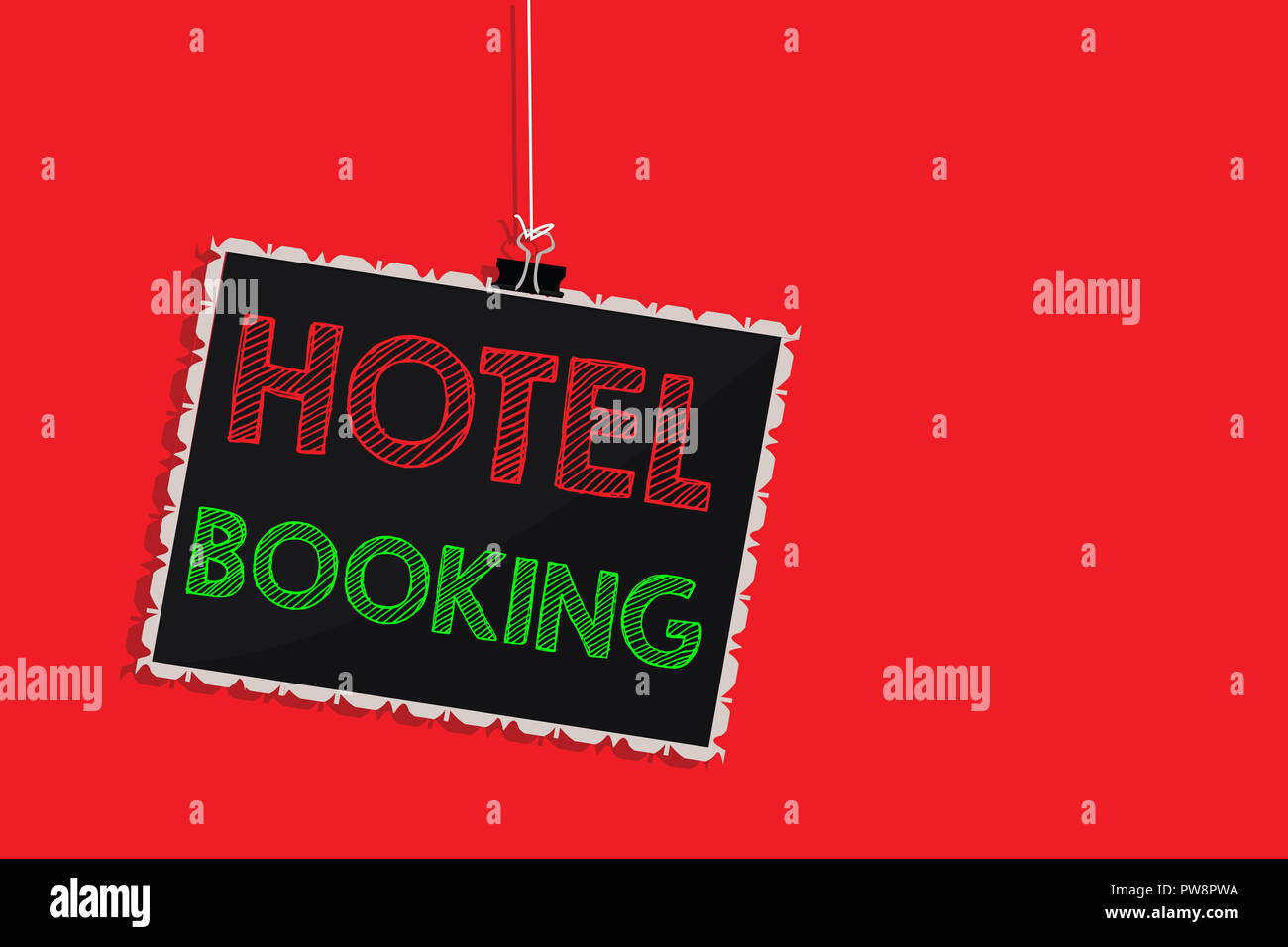 Handwriting text writing Hotel Booking. Concept meaning Online