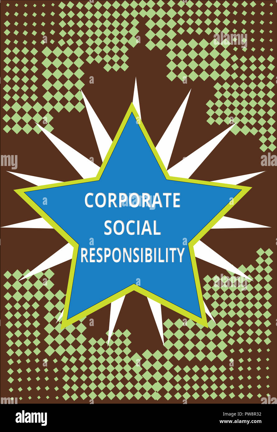 Conceptual hand writing showing Corporate Social Responsibility. Business photo text Internal corporate policy and Ethic strategy. Stock Photo