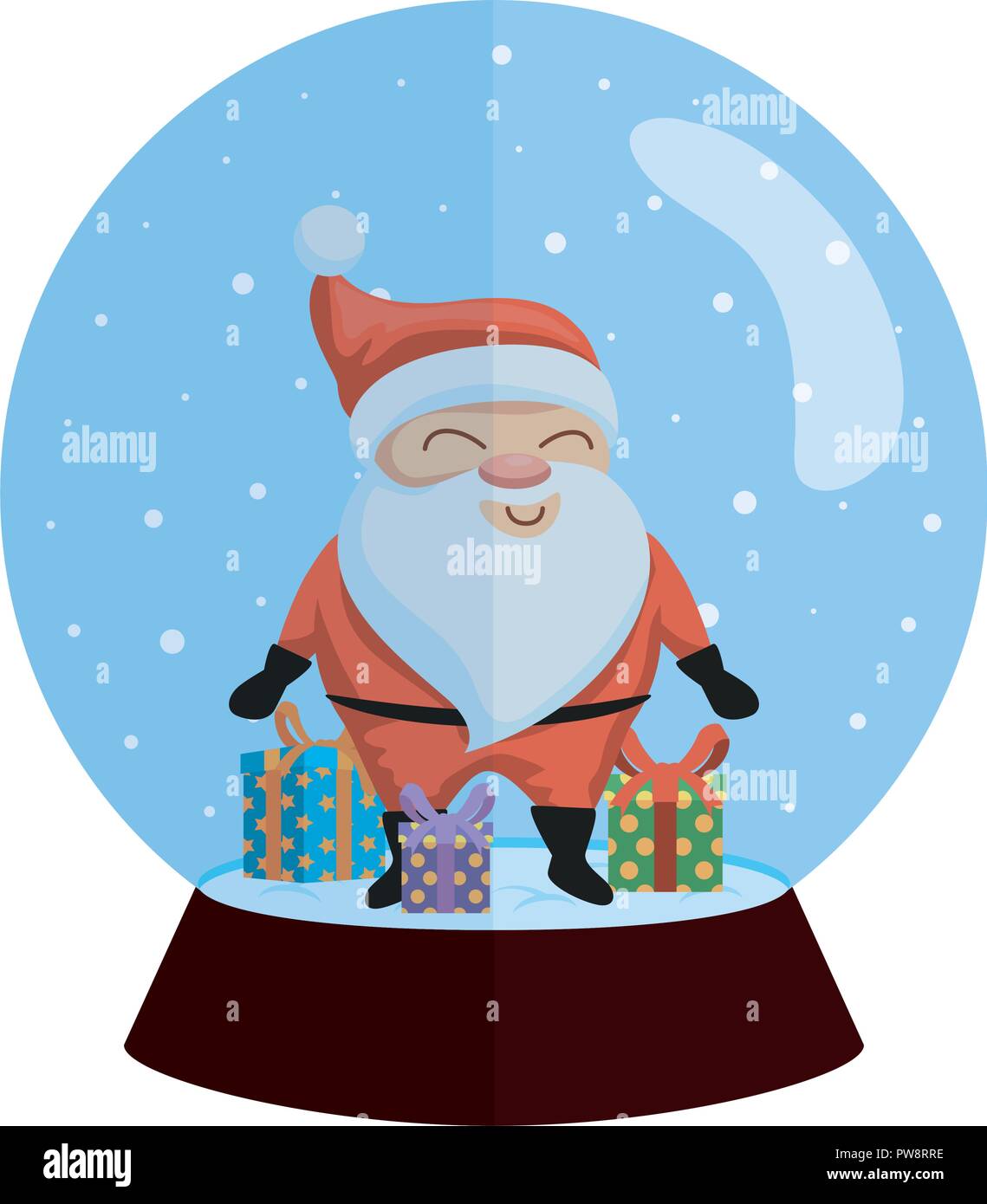 Santa claus snowglobe Stock Vector Images Alamy