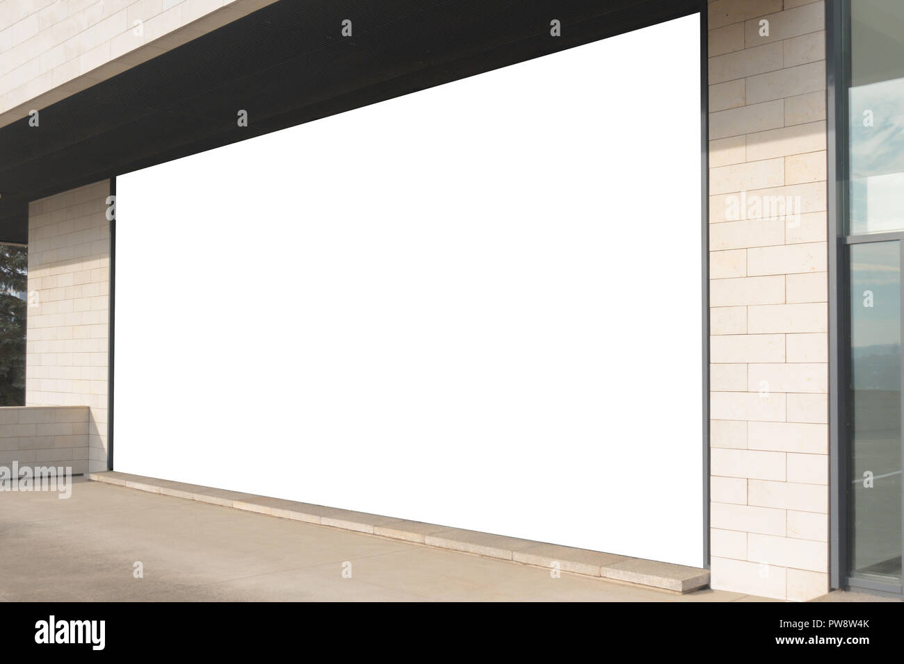 Mock Up Billboard Banner Store Showcase Window Signage Mock Up