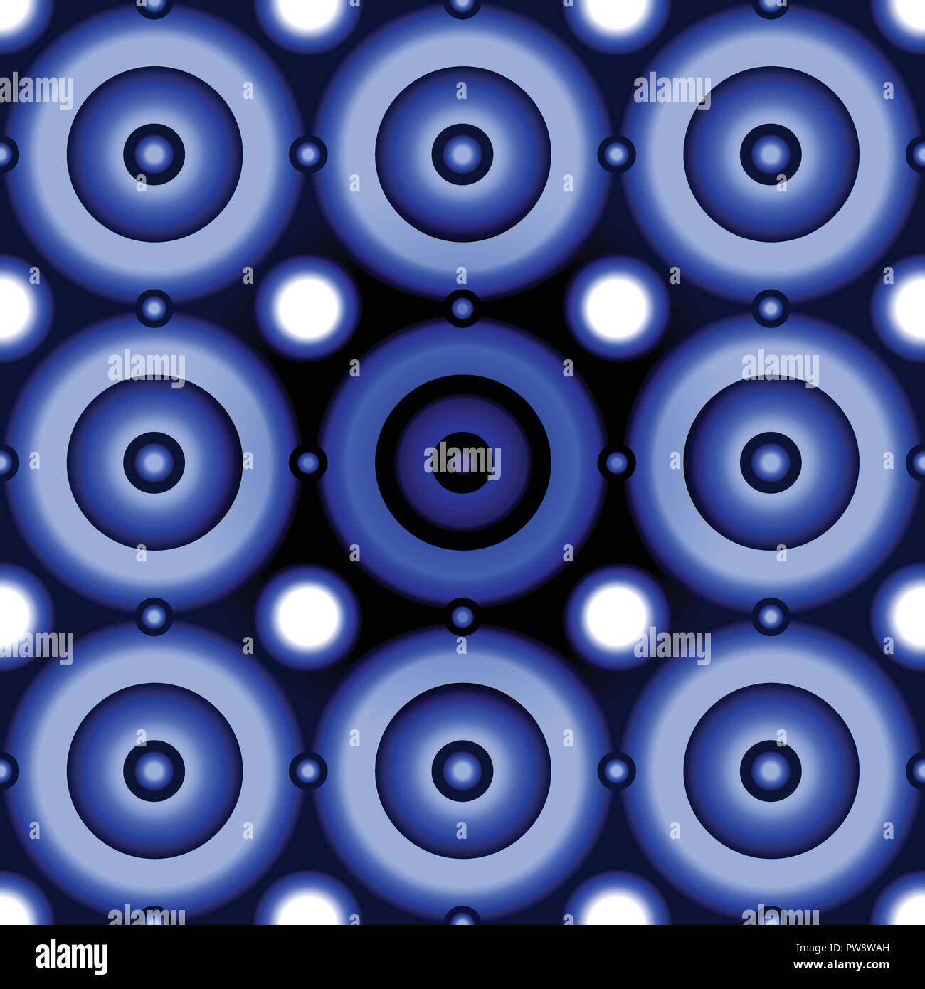 Modern abstract geometric background. Circle industrial seamless pattern design. Stock Vector