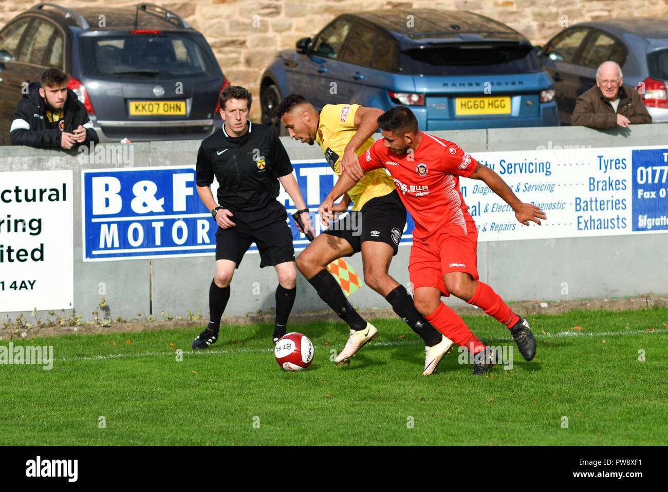 Belper Town,Derbyshire,UK: 13th October 2018.Belper Town Vs. Stamford in the Buildbase FA Trophy preliminary round ended in a 0-0 draw replay Tuesday night at Borderville Sports Centre. Credit: Ian Francis/Alamy Live News Stock Photo