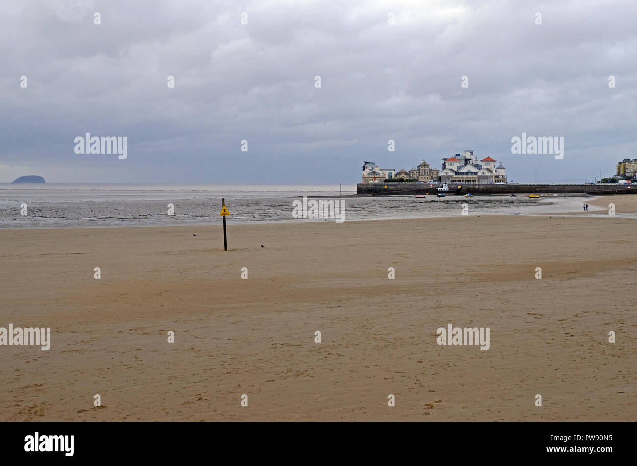 WestonsuperMare, UK. 13th October, 2018. UK weather a dull, wet, and