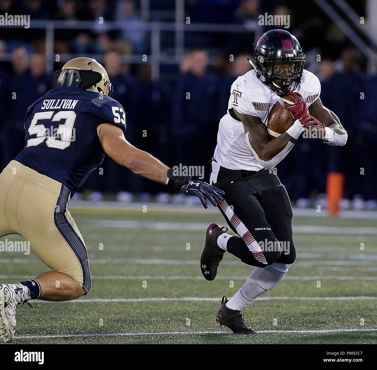 Annapolis Md Usa 13th Oct 2018 Temple Owls Rb 21 Jager