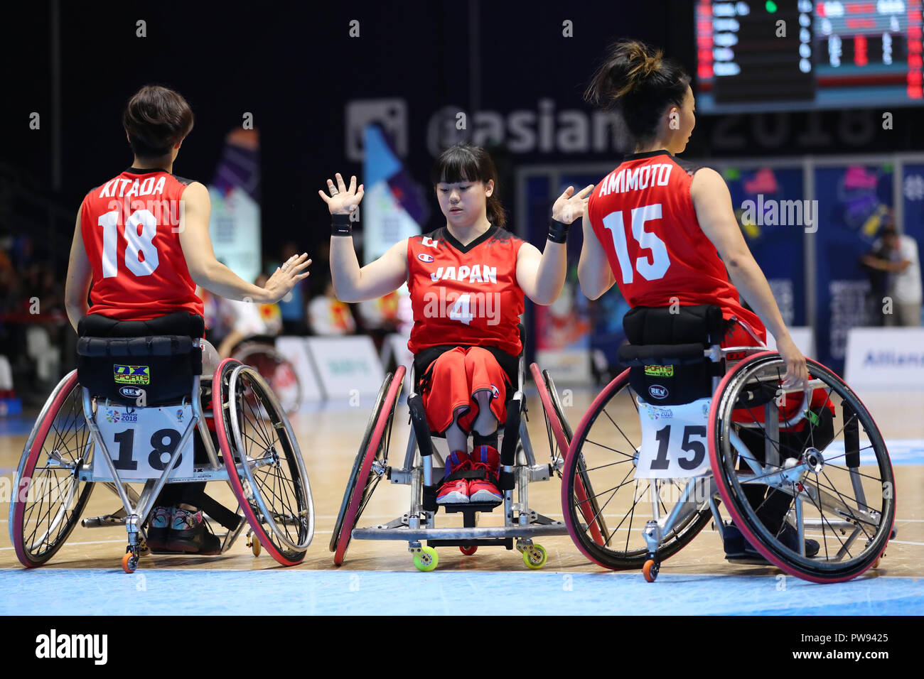 Jakarta, Indonesia. 12th Oct, 2018. (L to R) Chihiro Kitada, Amane