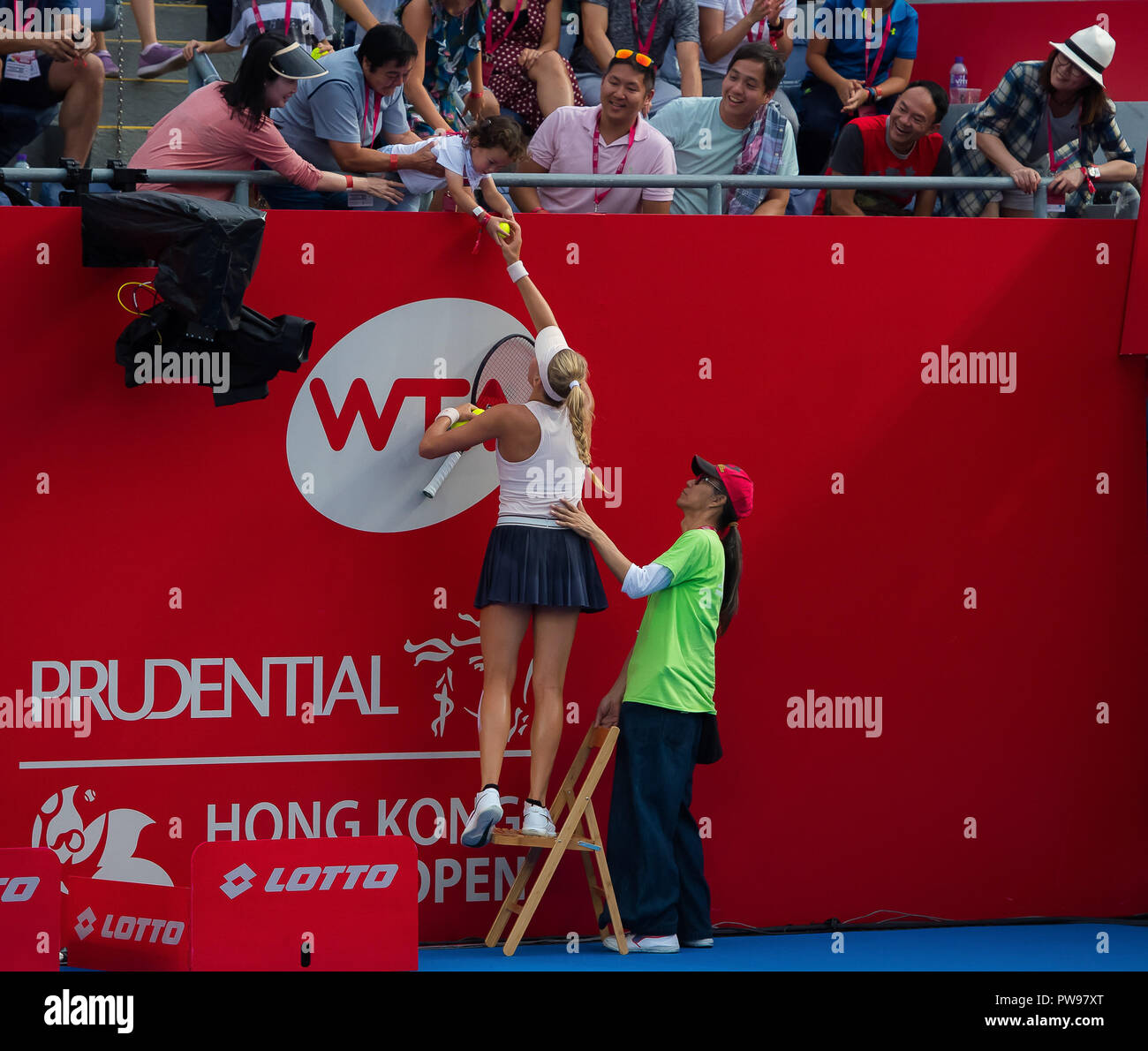 Hong Kong, CHINA. 14th Oct, 2018. Dayana Yastremska of the Ukraine